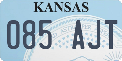 KS license plate 085AJT
