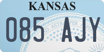 KS license plate 085AJY