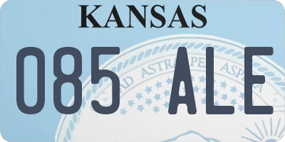 KS license plate 085ALE