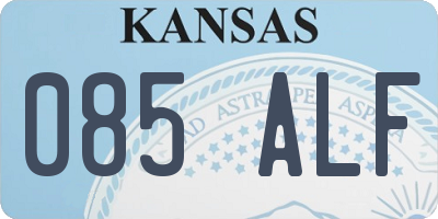 KS license plate 085ALF