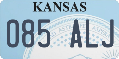 KS license plate 085ALJ