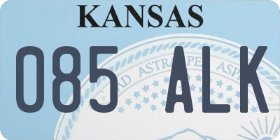 KS license plate 085ALK