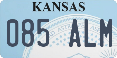 KS license plate 085ALM