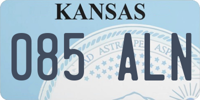 KS license plate 085ALN