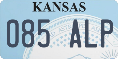 KS license plate 085ALP