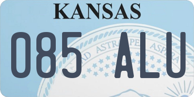 KS license plate 085ALU