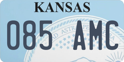KS license plate 085AMC