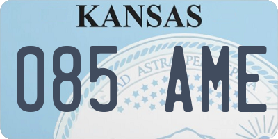 KS license plate 085AME