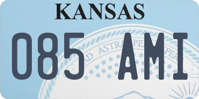 KS license plate 085AMI