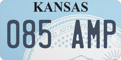 KS license plate 085AMP