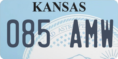 KS license plate 085AMW