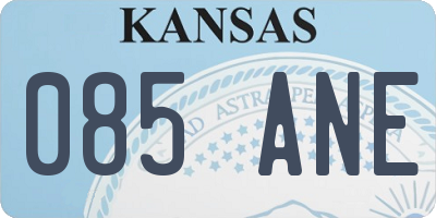 KS license plate 085ANE