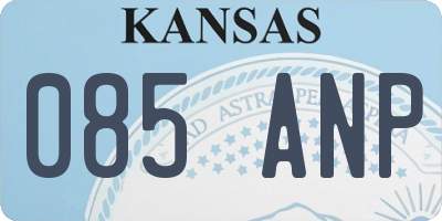 KS license plate 085ANP