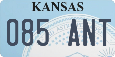 KS license plate 085ANT