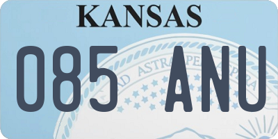 KS license plate 085ANU