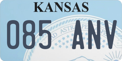 KS license plate 085ANV