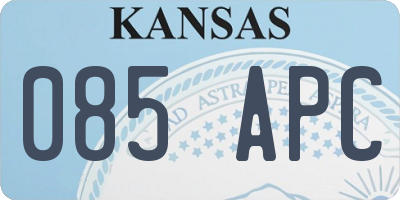 KS license plate 085APC