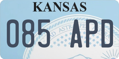 KS license plate 085APD