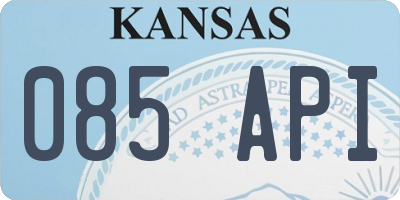 KS license plate 085API