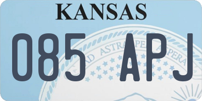 KS license plate 085APJ