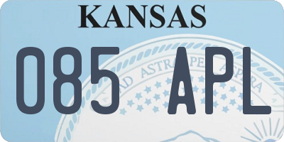 KS license plate 085APL