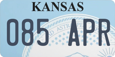 KS license plate 085APR