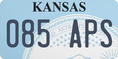KS license plate 085APS