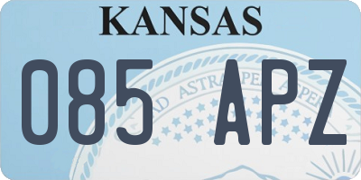 KS license plate 085APZ