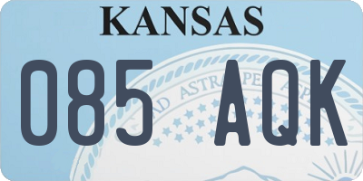KS license plate 085AQK