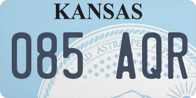 KS license plate 085AQR
