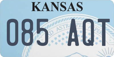 KS license plate 085AQT