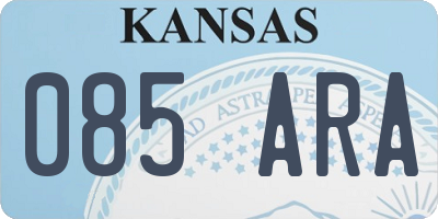 KS license plate 085ARA