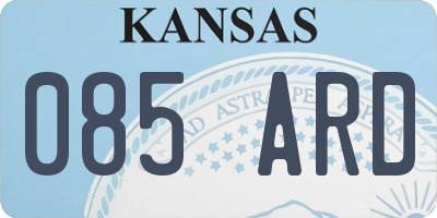 KS license plate 085ARD
