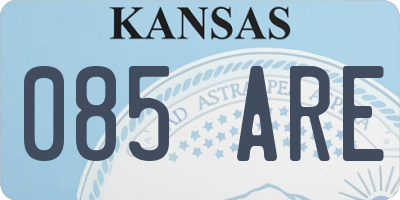 KS license plate 085ARE