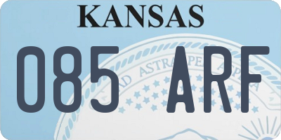 KS license plate 085ARF