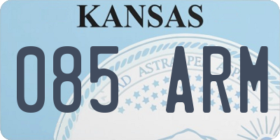 KS license plate 085ARM