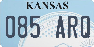 KS license plate 085ARQ