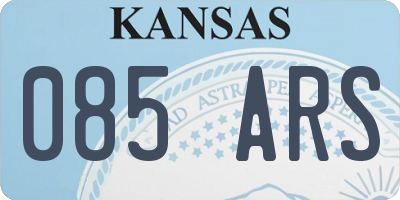 KS license plate 085ARS