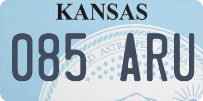 KS license plate 085ARU
