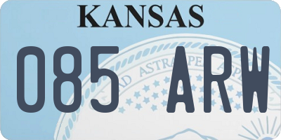 KS license plate 085ARW