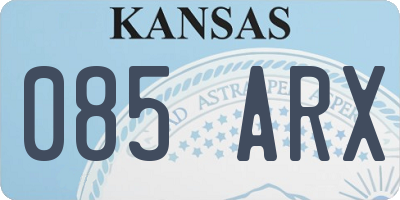 KS license plate 085ARX