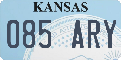 KS license plate 085ARY