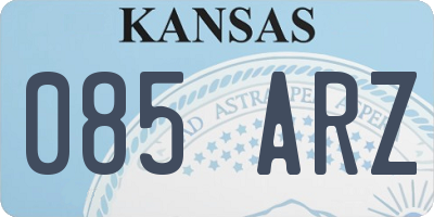 KS license plate 085ARZ