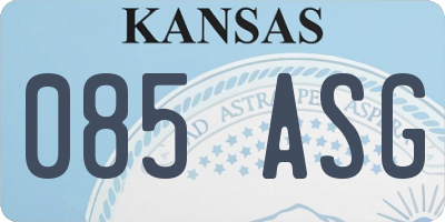 KS license plate 085ASG