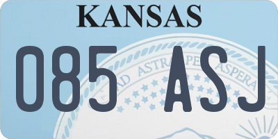 KS license plate 085ASJ