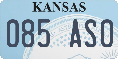 KS license plate 085ASO