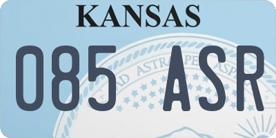 KS license plate 085ASR