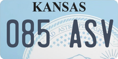 KS license plate 085ASV