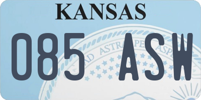 KS license plate 085ASW