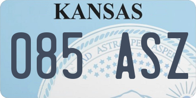 KS license plate 085ASZ